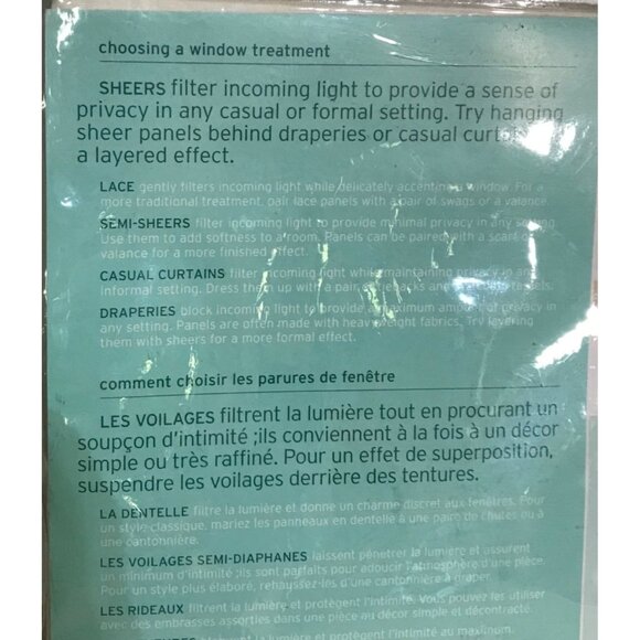 Martha Stewart Curtains Everyday Sheer Voile Rod Pocket  57 X 84  White Set of 2 - Picture 4 of 6